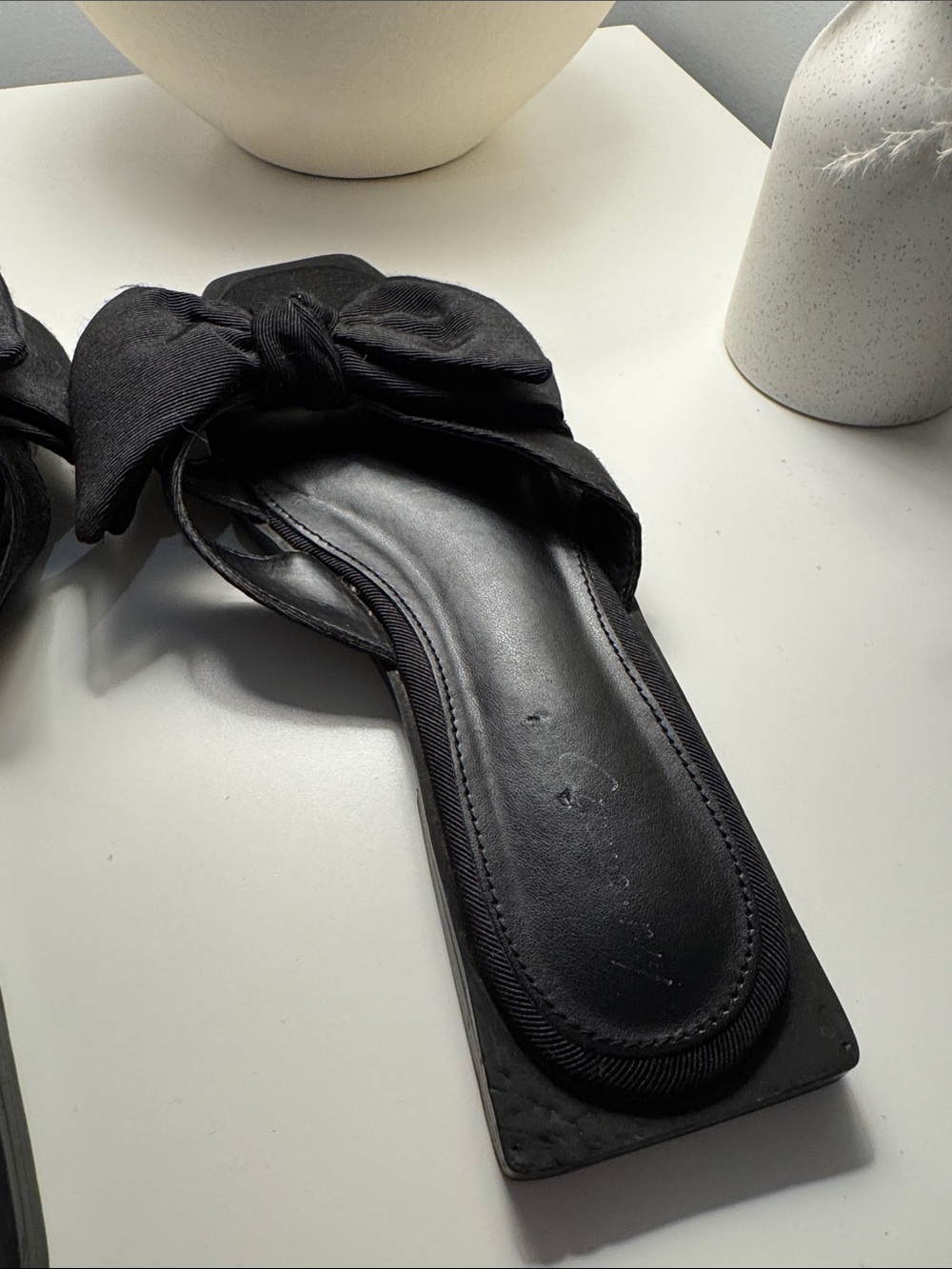 Sam Edelman Black Bow Slide Mules - Picture 5 of 5